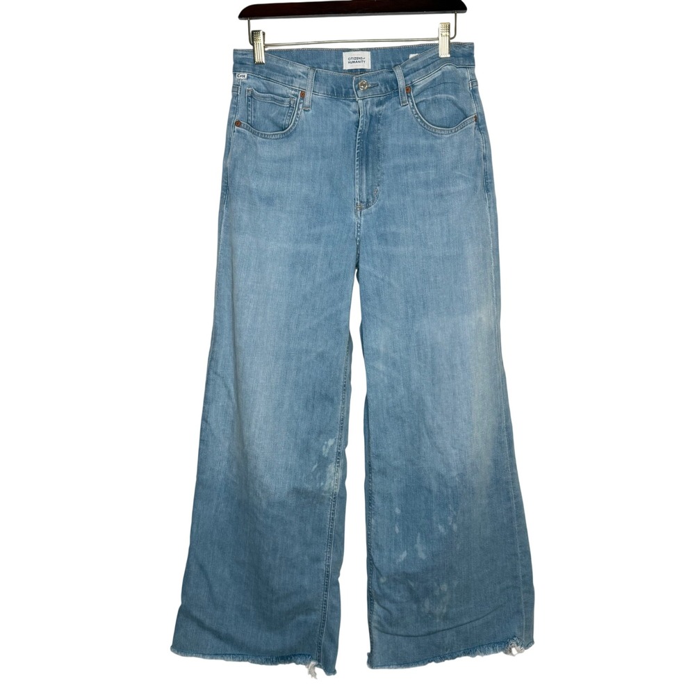 Citizens of Humanity Lyra High Rise Wide Leg Jeans 29 Blue Denim Boho Indie